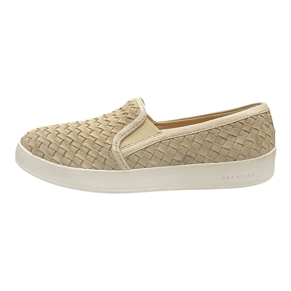 Cole Haan Woven Tan Slip-On Sneakers Spectator Size 9.5